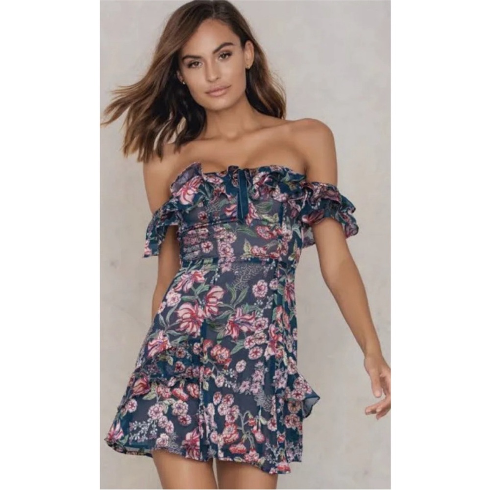 For Love & Lemons Floral Off The Shoulder Dress